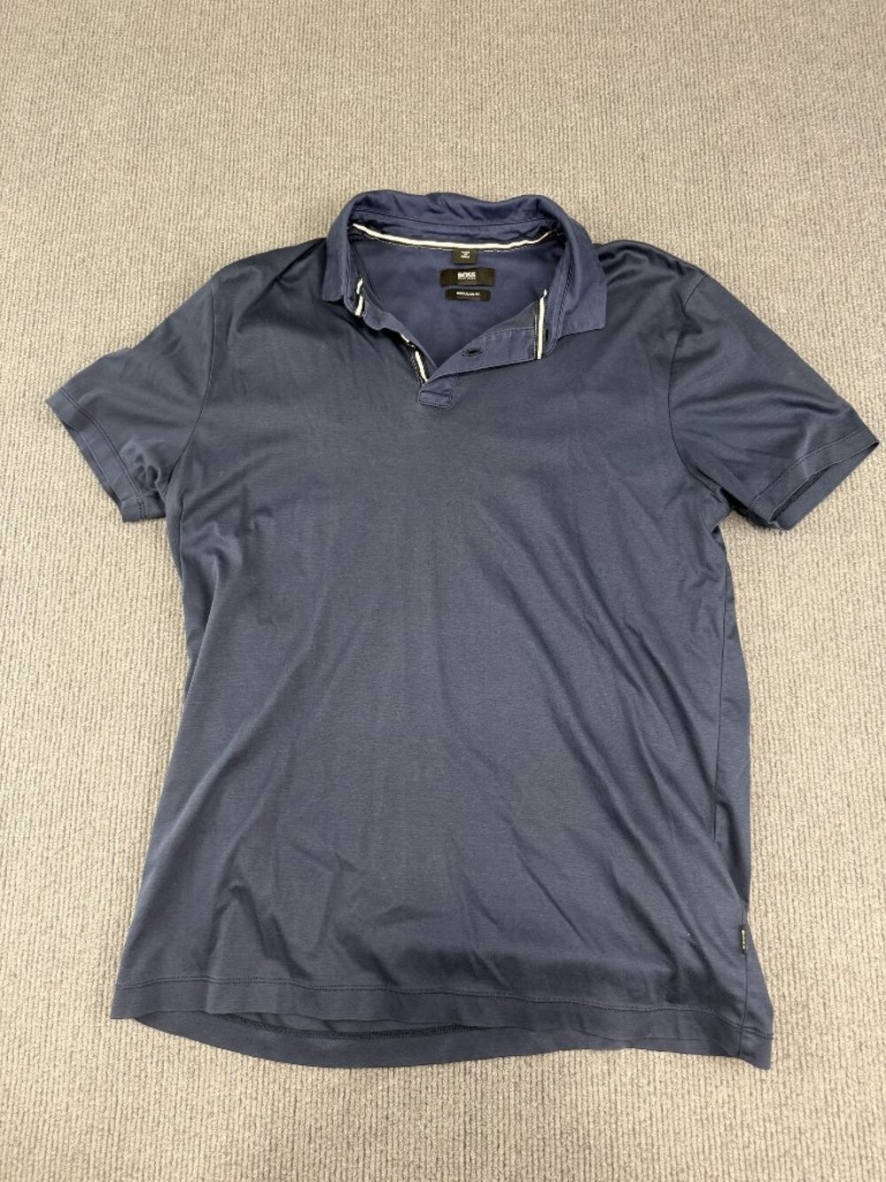 Hugo Boss Mens Navy Regular Fit Short Sleeve Polo Shirt M